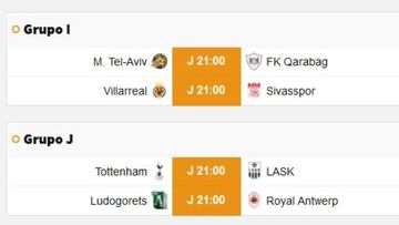 Partidos de hoy 22 de octubre en la Europa League: horarios y cómo ver en TV en directo