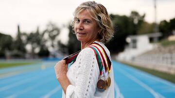 Carmen Valero, una de las pioneras del atletismo en Espa&ntilde;a. 
 