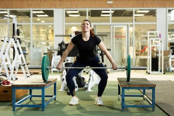 Leanna Garca entrena con AS en las instalaciones del CAR de Madrid. 