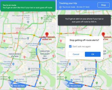 Google Maps te avisará cuando tu taxi se desvíe de la ruta