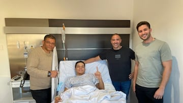 Imagen de Haitam tras ser operado este viernes en Granada.