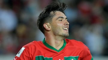 Agadir (Morocco), 07/06/2024.- Brahim Diaz of Morocco in action during the FIFA World Cup 2026 CAF qualifiers soccer match between Morocco and Zambia, in Agadir, Morocco, 07 June 2024. (Mundial de F¨²tbol, Marruecos) EFE/EPA/Jalal Morchidi