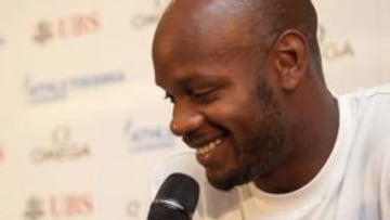 <b>BLANCO Y NEGRO. </b>Lemaitre y Powell, ayer en Lausana.