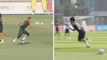 Benzema, Cristiano, Isco, Asensio y Bale se retaron a lo Bolt: ¿quién fue el más rápido?