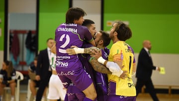 Palma Futsal celebra uno de sus tantos ante el Betis en la jornada 3.