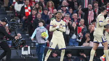 07/03/26 PARTIDO SEGUNDA DIVISION
ATHLETIC DE BILBAO - BARCELONA
PRIMER GOL BARCELONA YAMAL
GOL 0-1 DE LAMINE YAMAL ALEGRIA