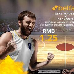 Real Madrid Baloncesto vs. Baskonia: horario, TV, estadísticas, clasificación y pronósticos