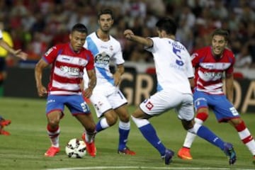  Machis (Granada CF) y Insua (RC Deportivo) y Rochina (Granada CF)