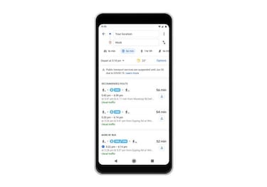 Novedades Google Maps: alertas sobre el coronavirus en el transporte público