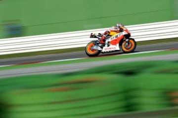 Marc Márquez durante la sesión de clasificación del GP de San Marino en el circuito de Misano.