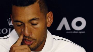 Nick Kyrgios, en la rueda de prensa.