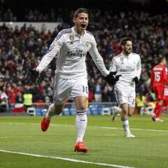 James, elegido el jugador 5 estrellas del Madrid en enero