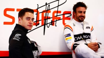 Stoffel Vandoorne y Fernando Alonso.