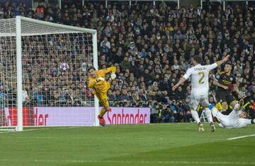 Gol del empate (1-1) de Gabriel Jesus en el partido de ida en el Bernabéu.