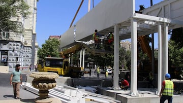 Obras en el circuito de Bak&uacute;.