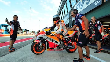 Pol Espargaró durante los libres del GP de San Marino en Misano.
