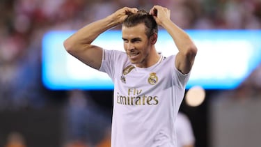 Bale, en un partido con el Real Madrid.