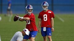 Eli Manning regres&oacute; a los controles de New York por dos encuentros, pero Pat Shurmur lo puso r&aacute;pidamente en la banca tras el retorno del QB novato.