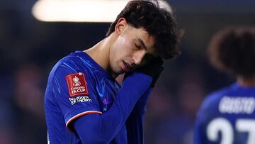 João Félix, jugador del Chelsea, celebra un gol.