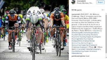 El fotógrafo Mario Stiehl dio su versión de los hechos después de que Daniel McLay chocase con él después de la llegada a la línea de meta en el Trofeo de Palma en la Challenge de Mallorca.