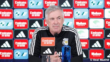 Ancelotti, en conferencia de prensa.