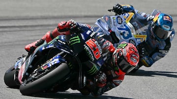 Quartararo lidera con la Yamaha de MotoGP el GP de España en Jerez.