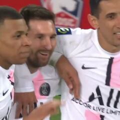 Críticas en Francia por lo que Mbappé le hizo a Messi en su gol