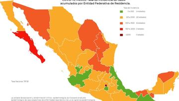 Mapa, muertes y casos de coronavirus en México por estados hoy 20 de noviembre