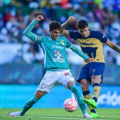 León remonta en casa y le saca empate a Pumas con un hombre menos