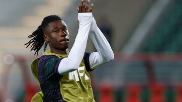 Camavinga, durante un calentamiento.