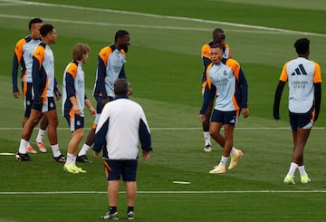 Entrenamiento del Real Madrid, en Valdebebas.