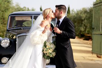 Jordi Alba y su pareja, Romarey Ventura, se han casado en la Hacienda de Orán.