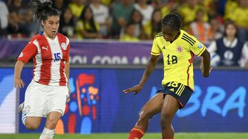 Linda Caicedo durante el partido entre la Selección Colombia y Paraguay por la fecha 1 de la Copa América Femenina 2022.