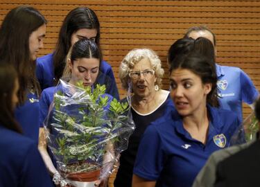 Carmena recibe al Movistar Estudiantes por su ascenso