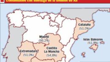 AS lidera la difusión en seis Comunidades autónomas