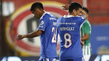 Futbol, Universidad de Chile vs OâHiggins.
Fecha 4, campeonato Nacional 2022.
Los jugadores de Universidad de Chile se lamentan luego de perder contra OâHiggins el partido de primera division realizado en el estadio Santa Laura.
Santiag