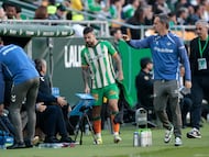 Ruibal, tras lesionarse.