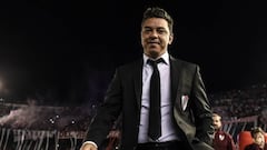 ¡Gallardo se animó a cantar contra Boca en el Monumental!