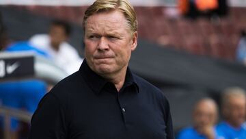Ronald Koeman, en el Camp Nou en el partdo ante el Getafe.
