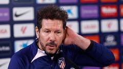 Simeone, en rueda de prensa.