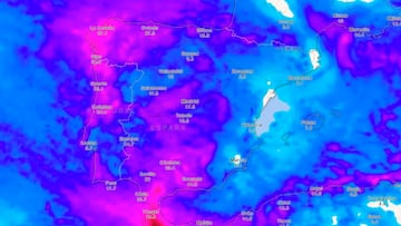 Mapa de España con lluvias.
Agenecia española de Meteorología.