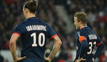 Zlatan y Beckham en el PSG