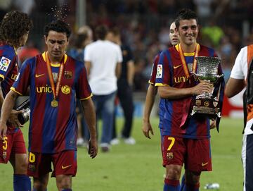 En el Barcelona tardó poco en conseguir un ganar un torneo. Fue la Supercopa de España contra el Sevilla FC.