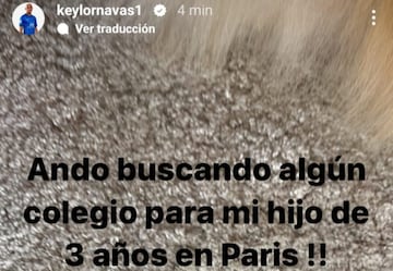 El portero del París Saint-Germain ha solicitado ayuda a sus seguidores para encontrar un colegio a su hijo Thiago de tres años.