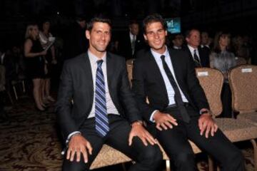 Novak Djokovic y Rafael Nadal.