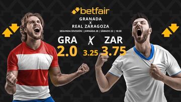 Granada CF vs. Real Zaragoza: horario, dónde ver, pronósticos y clasificación
