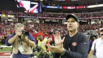 El entrenador de San Francisco celebra su pase a la Super Bowl.