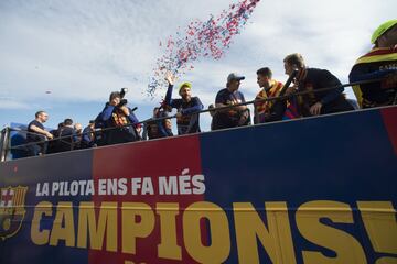 La Rúa de Campeones por las calles de Barcelona