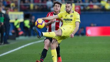 Ibai Gómez ante el Villarreal.