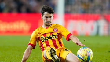 Toni Villa of Girona FC during the La Liga match between FC Barcelona and Girona FC played at Spotify Camp Nou Stadium on April 10, 2023 in Barcelona, Spain. (Photo by Sergio Ruiz / Pressinphoto / Icon Sport)